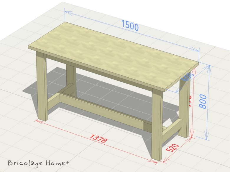 2×4で作る作業台diy